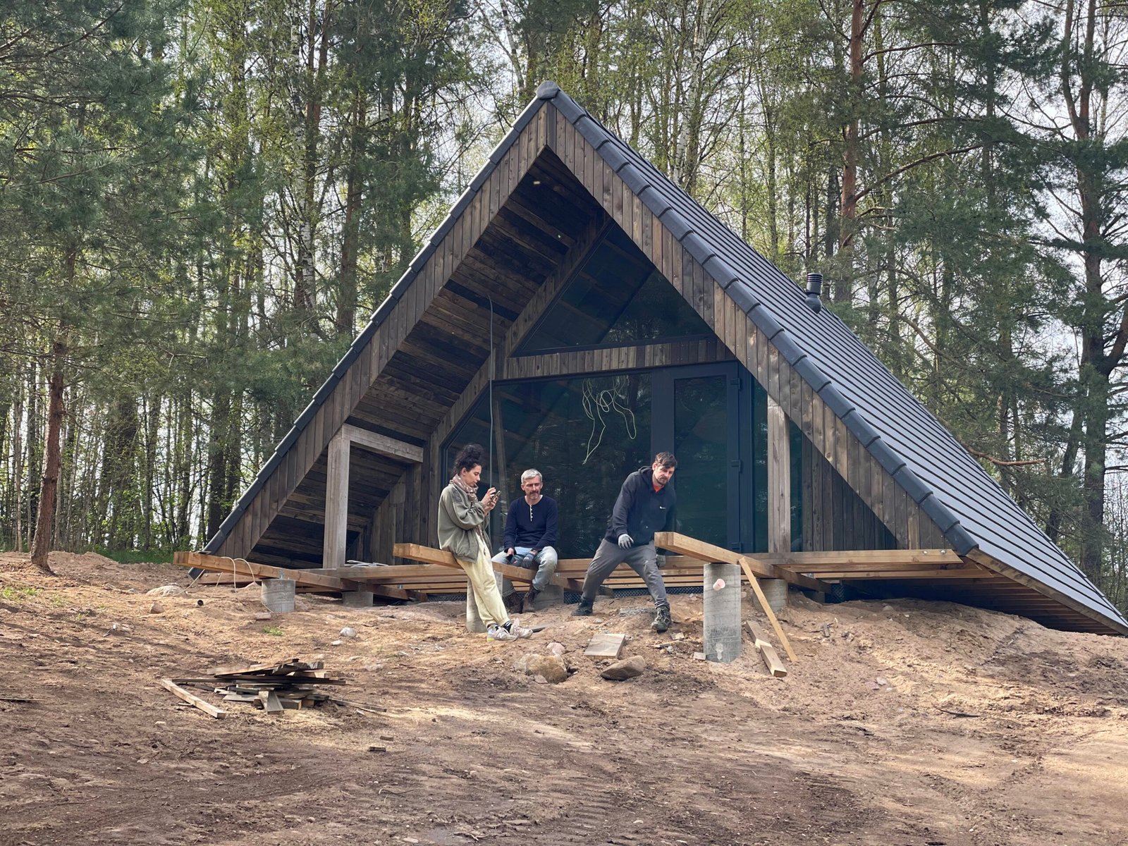 Namelių nuoma prie ežero Aušrinėje, nakvynė dviems, savaitgalio poilsis gamtoje